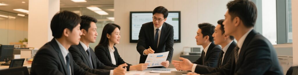 台北財務顧問與客戶並肩討論財務策略，以誠信透明與專業陪伴規劃安心未來