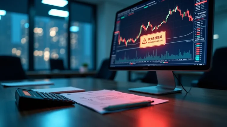 台灣投資人監控股票維持率的金融交易螢幕警示