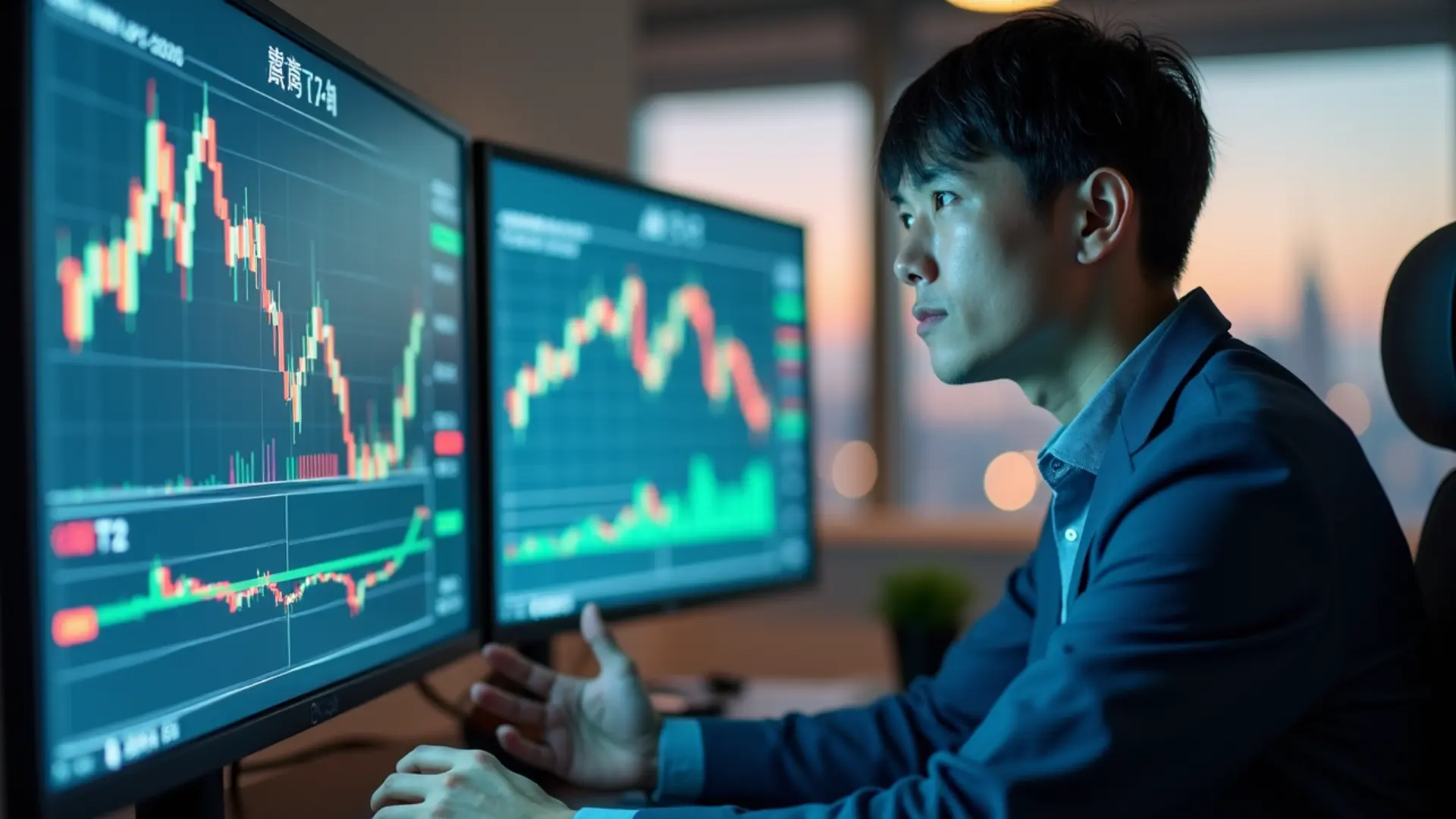 台灣投資人面對電腦螢幕與T+2交割警示圖