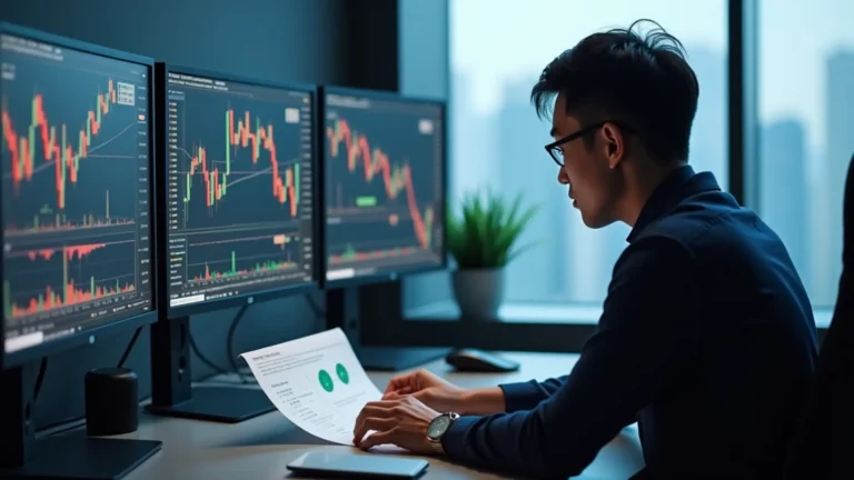 台灣投資人於辦公室面臨多檔股票追繳的緊急情境