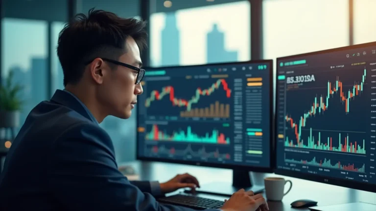 台灣專業人士查看T+2交割款資料的股票螢幕