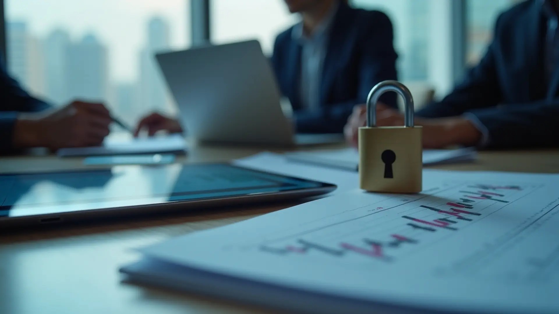 台灣投資人辦公桌顯示套牢股票圖表與資產活化象徵