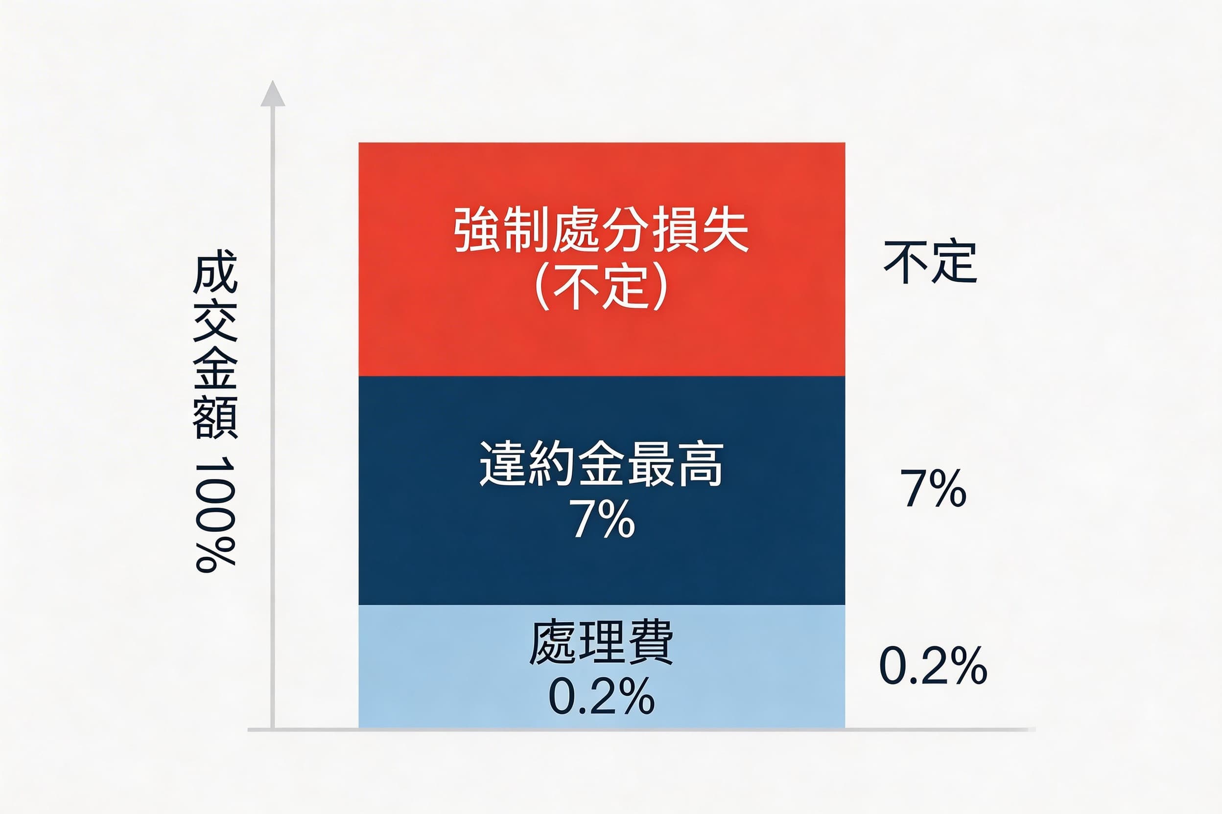 違約交割罰款費用構成圖 違約金 處理費 強制處分損失