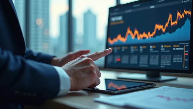 專業人士在台灣金融辦公室檢視T+2假日交割日曆